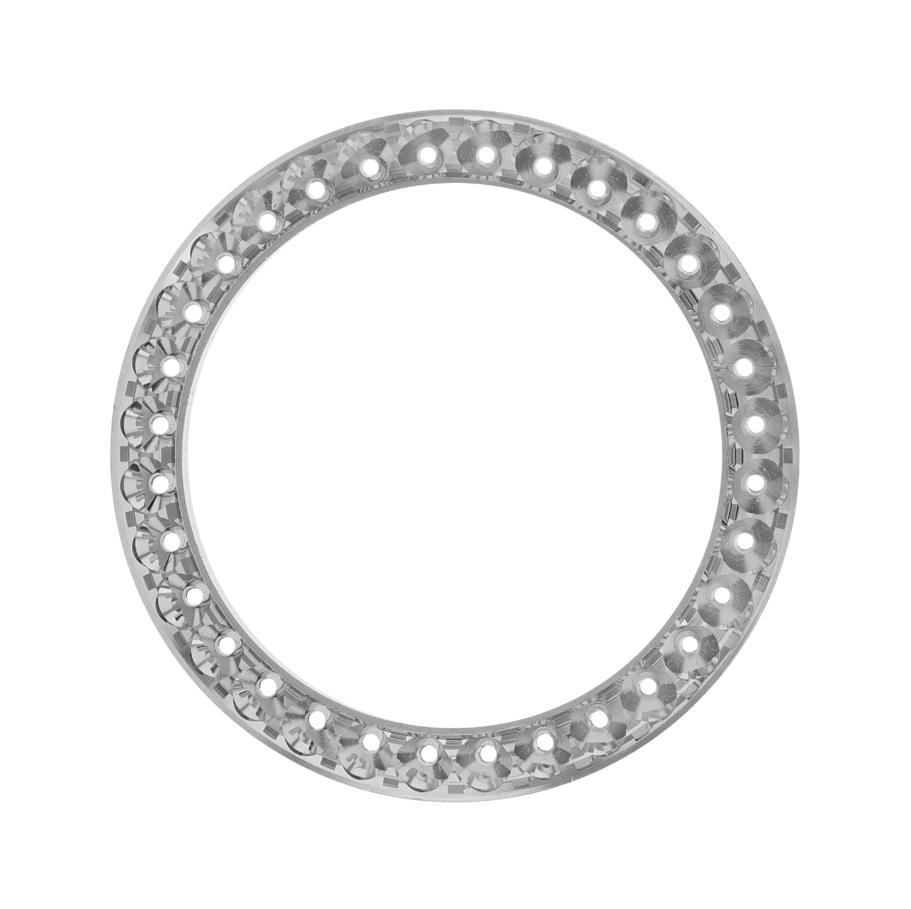 26mm Custom 1.5ct Diamond Bezel  18K White Gold With Step Pave Two Prong with Step / F/G - VS/SI1