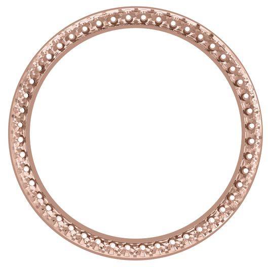 41mm Pave Two Prong 2.30ct Custom Diamond Bezel 14K Rose Gold - Blank Pave Two Prong