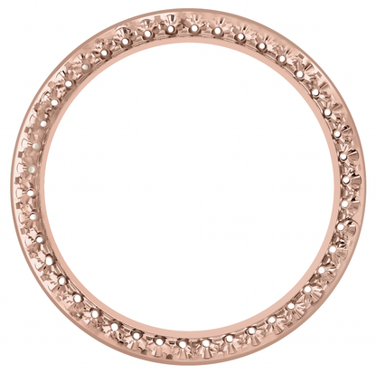 41mm Pave Two Prong 3.10ct Custom Diamond Bezel 14K Rose Gold - Blank Pave Two Prong