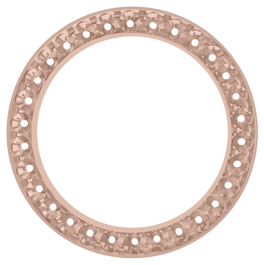 41mm Pave Two Prong 6.00ct Custom Diamond Bezel 14K Rose Gold Pave Two Prong / H-SI2