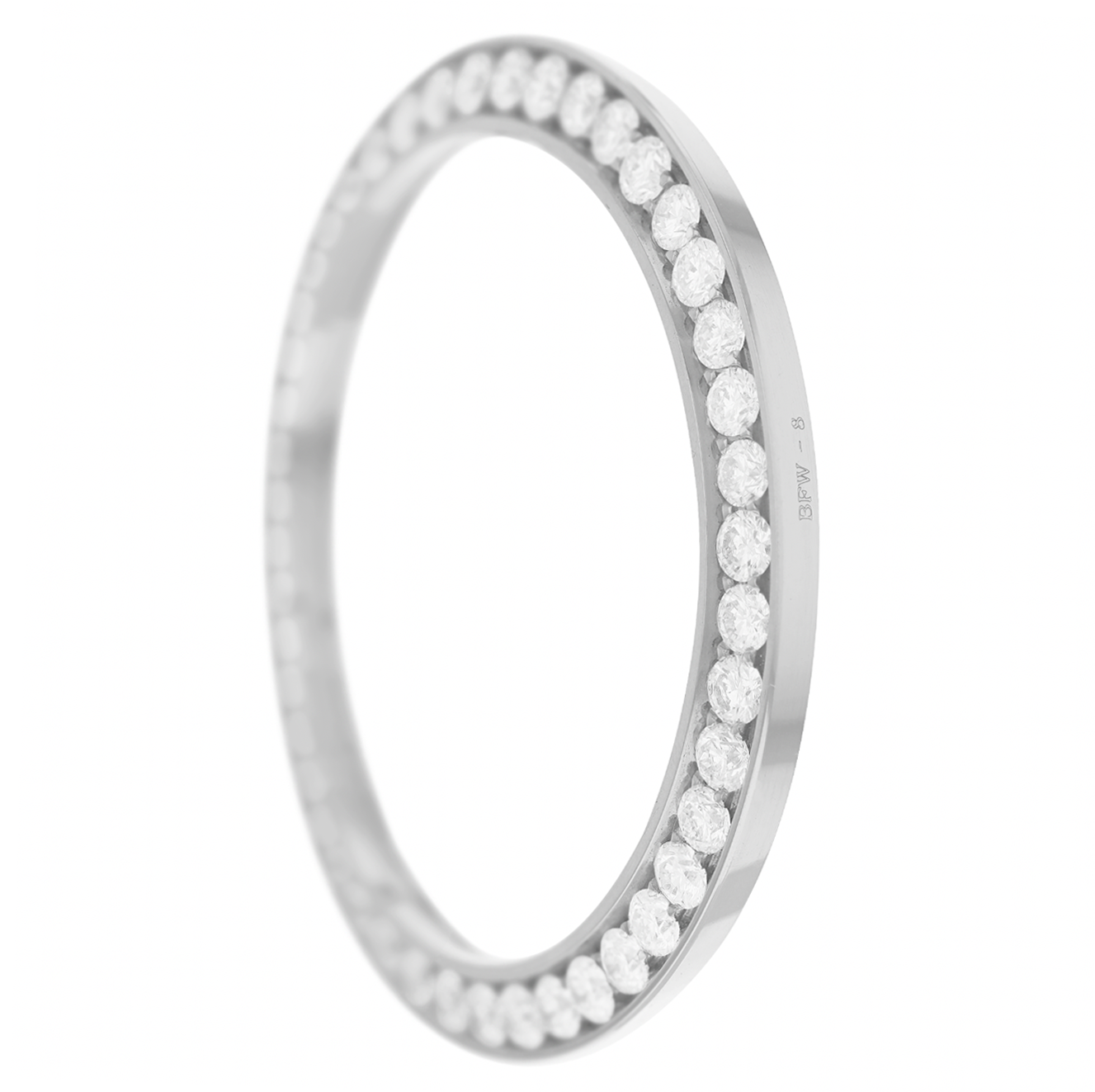 41mm Pave Two Prong 3.10ct Custom Diamond Bezel Alloy - Blank Pave Two Prong