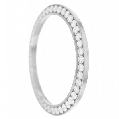 41mm Pave Two Prong 3.10ct Custom Diamond Bezel 14K White Gold - Blank Pave Two Prong