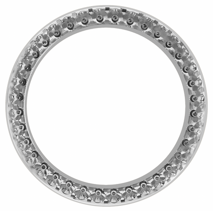 41mm Pave Two Prong 3.70ct Custom Diamond Bezel 14K White Gold - Blank Pave Two Prong