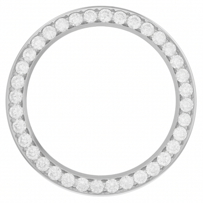 41mm Pave Two Prong 4.20ct Custom Diamond Bezel 18K White Gold - Blank Pave Two Prong