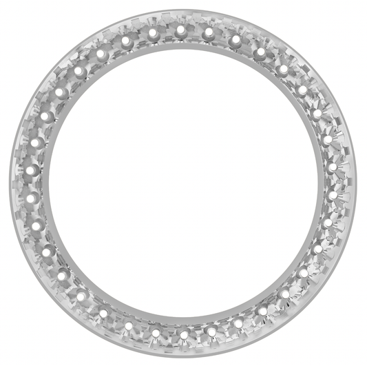 41mm Pave Two Prong 5.00ct Custom Diamond Bezel 14K White Gold - Blank Pave Two Prong