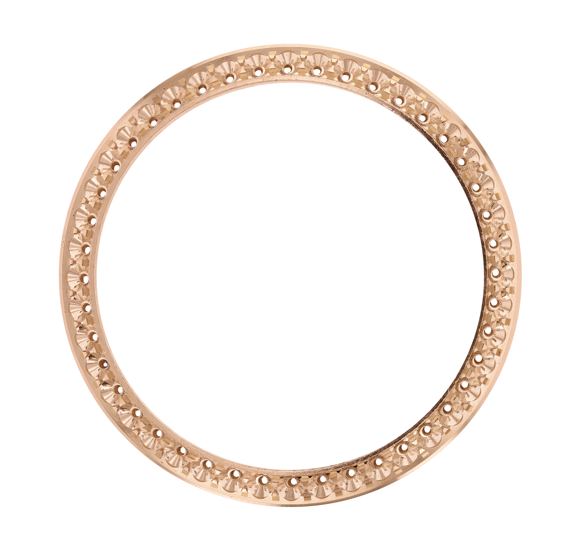 40mm Pave Two Prong 2.30ct Custom Diamond Bezel 14K Rose Gold - Blank Pave Two Prong