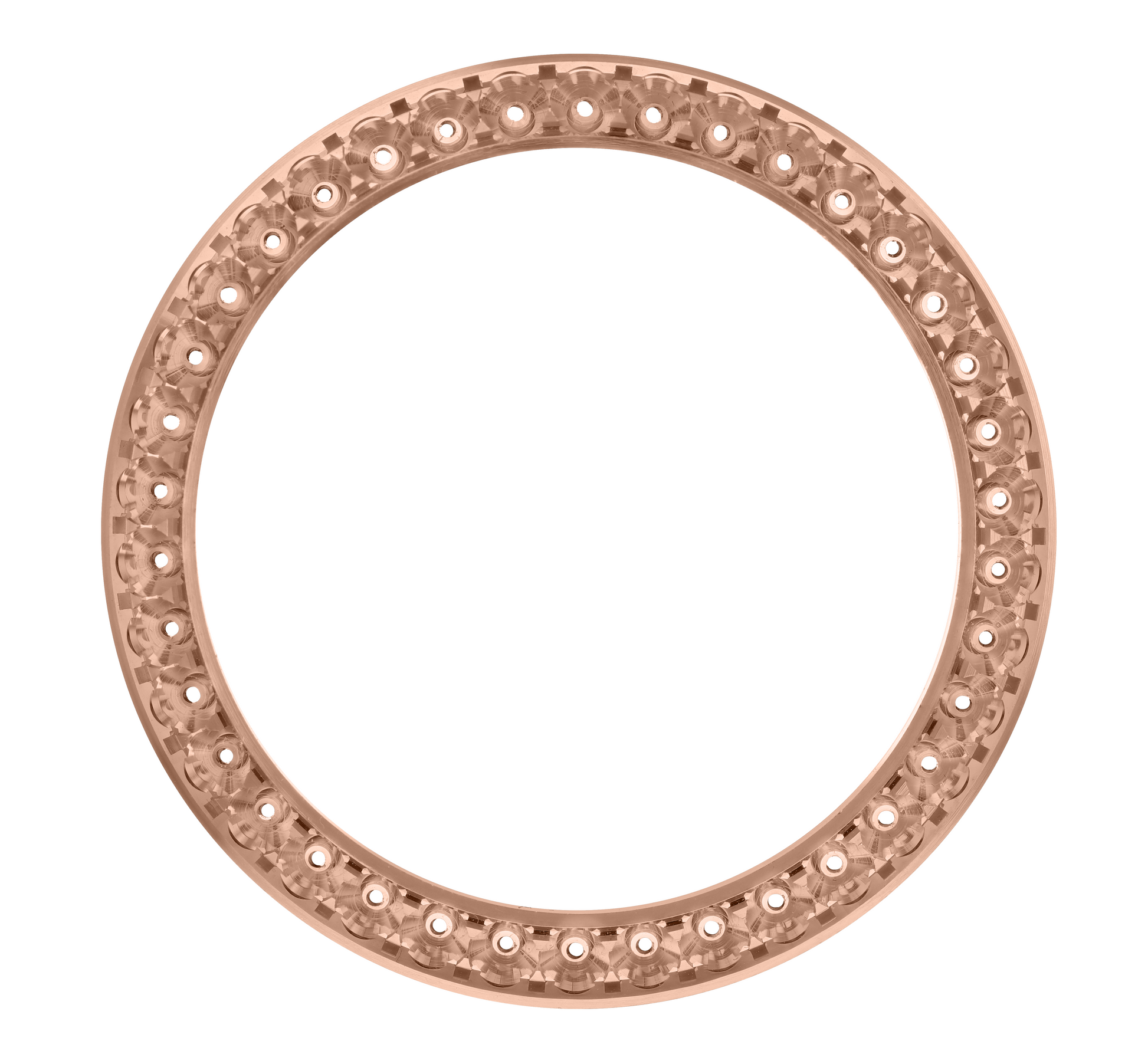 40mm Pave Two Prong 3.70ct Custom Diamond Bezel 14K Rose Gold Pave Two Prong / H-SI2