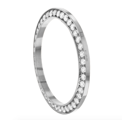 40mm Pave Two Prong 3.00ct Custom Diamond Bezel Alloy - Blank Pave Two Prong