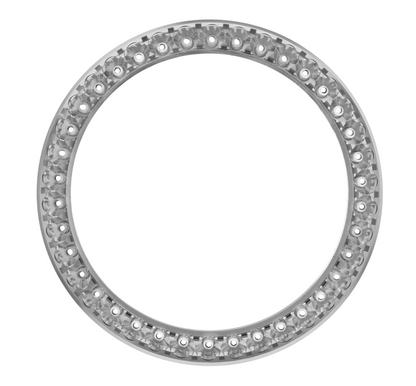 40mm Pave Two Prong 3.70ct Custom Diamond Bezel Alloy - Blank Pave Two Prong