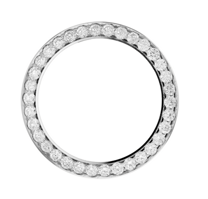 40mm Pave Two Prong 5.00ct Custom Diamond Bezel Alloy - Blank Pave Two Prong