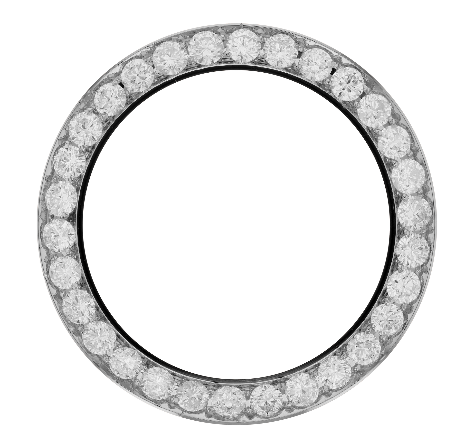 40mm Pave Two Prong 6.00ct Custom Diamond Bezel Alloy - Blank Pave Two Prong