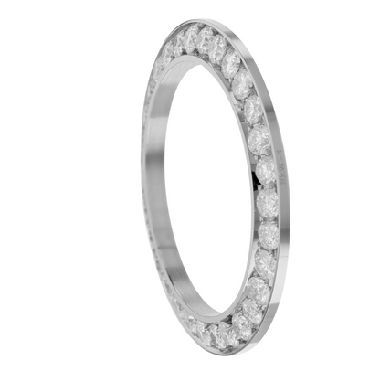 40mm Pave Two Prong 6.00ct Custom Diamond Bezel Alloy - Blank Pave Two Prong