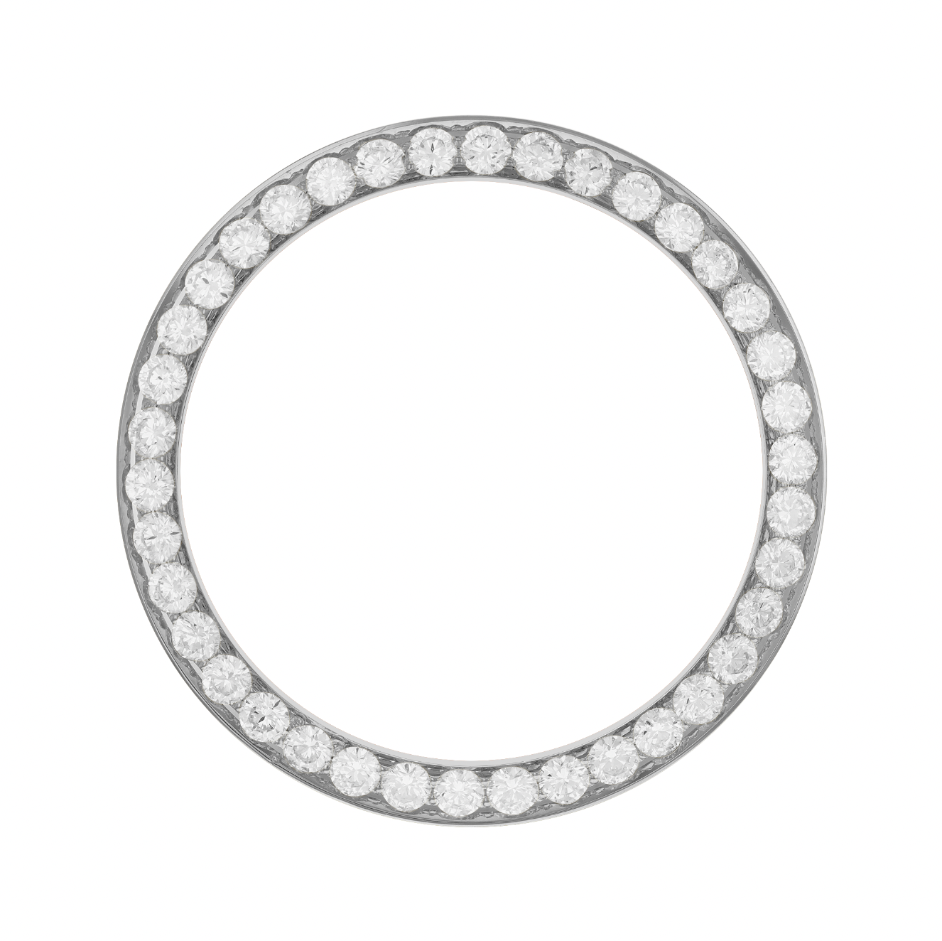 40mm Pave Two Prong 3.70ct Custom Diamond Bezel 14K White Gold Pave Two Prong / H-SI2