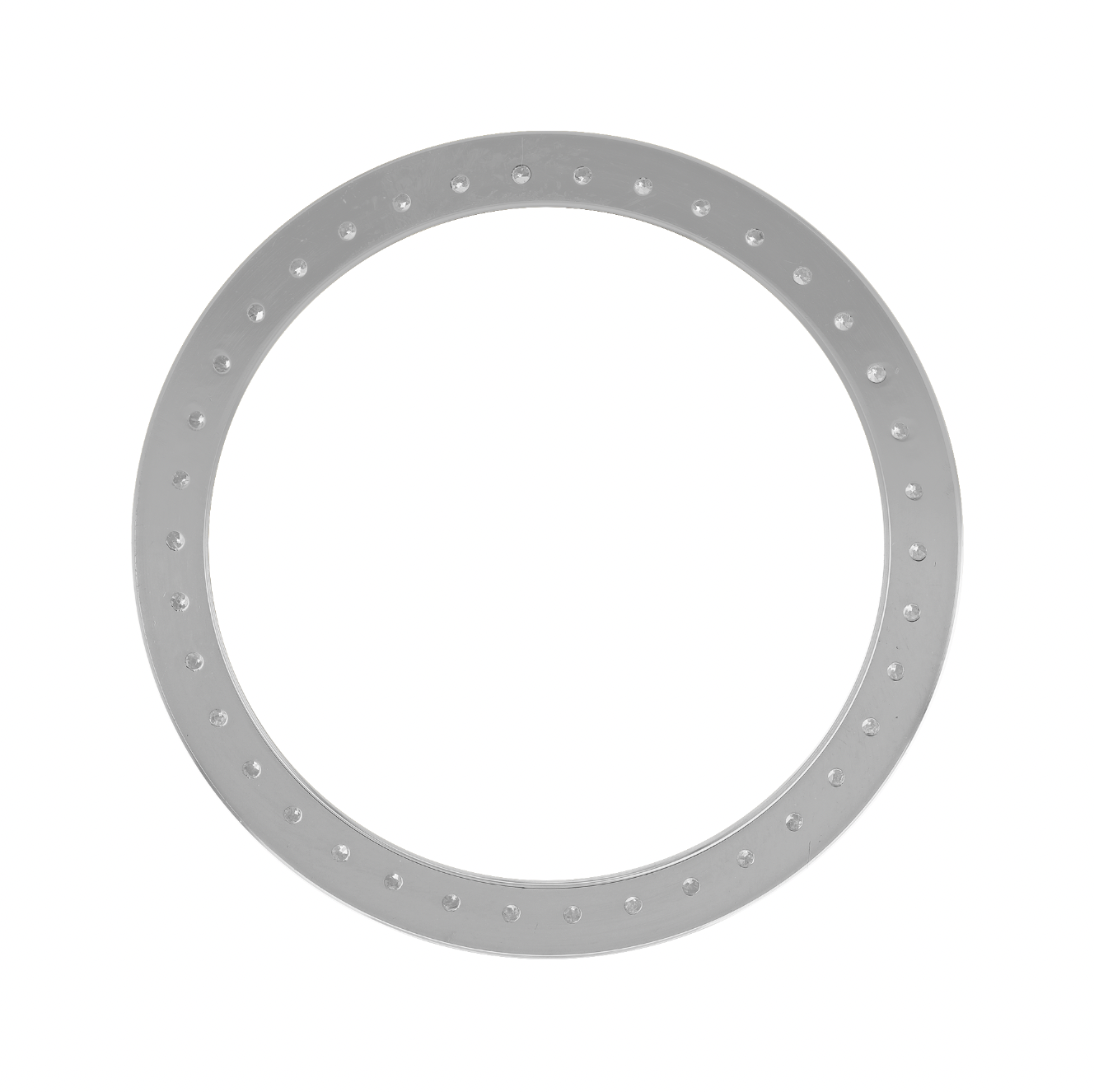 40mm Pave Two Prong 3.70ct Custom Diamond Bezel 14K White Gold Pave Two Prong / H-SI2