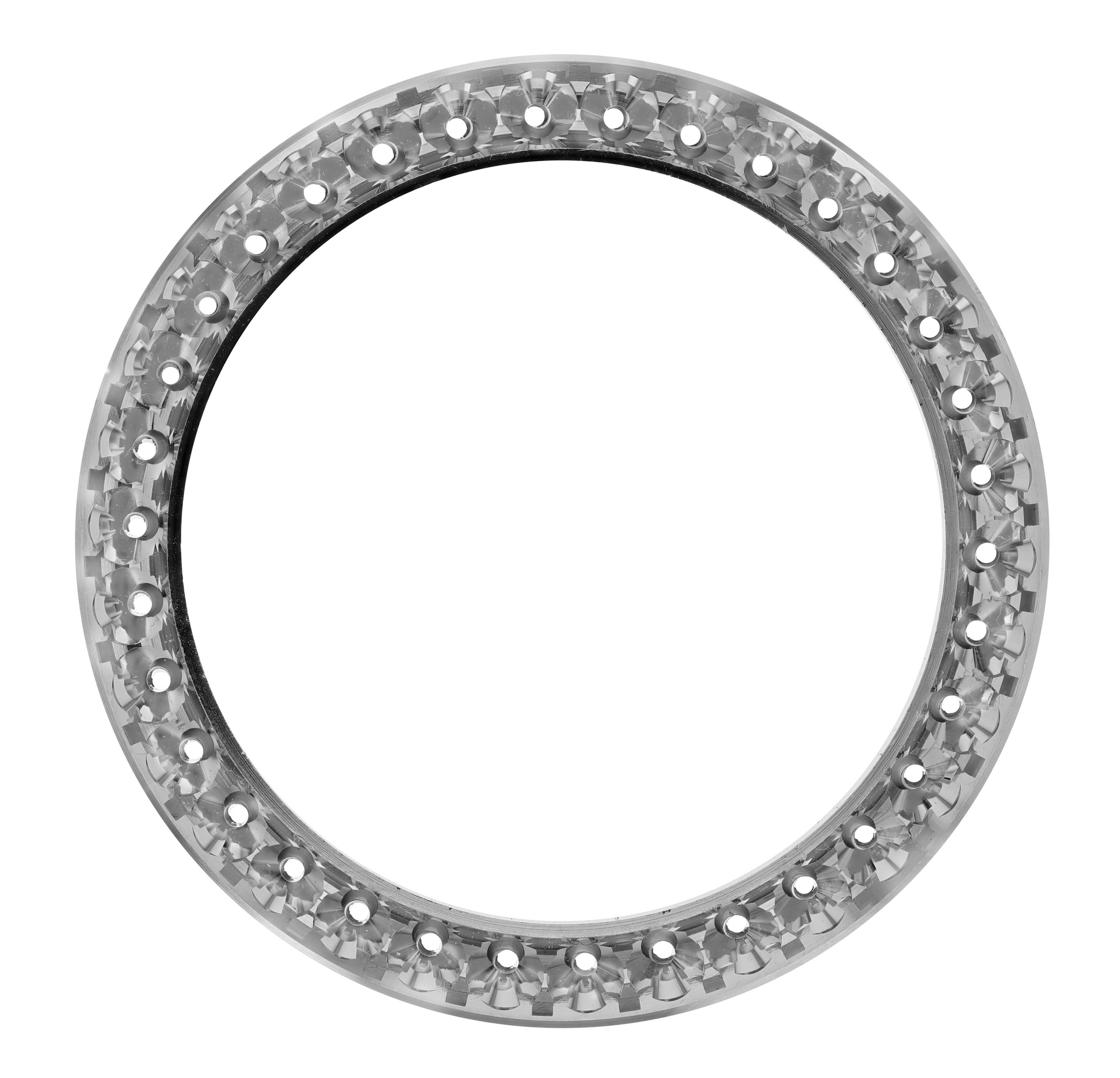 40mm Pave Two Prong 5.00ct Custom Diamond Bezel 14K White Gold - Blank Pave Two Prong