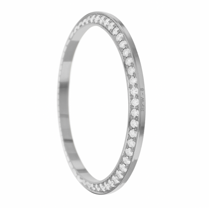 36mm Custom 1.7ct Diamond Bezel  18K White Gold