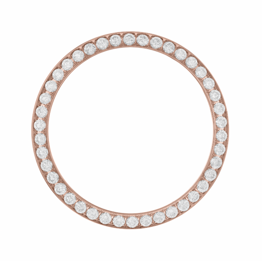 26mm Custom 1ct Diamond Bezel  14K Rose Gold