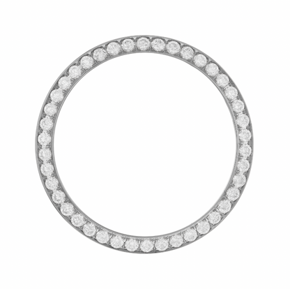 26mm Pave Four Prong 0.70ct Custom Diamond Bezel Alloy