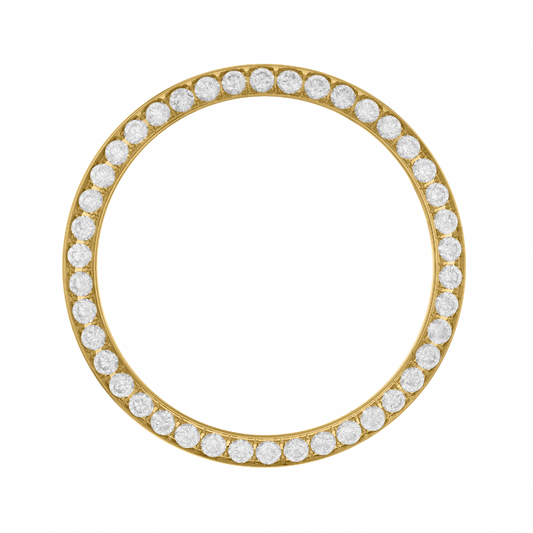 26mm Custom 1ct Diamond Bezel  18K Yellow Gold