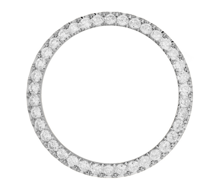 36mm Custom 2.6ct Diamond Bezel  14K White Gold U-Shape / H/I-SI2