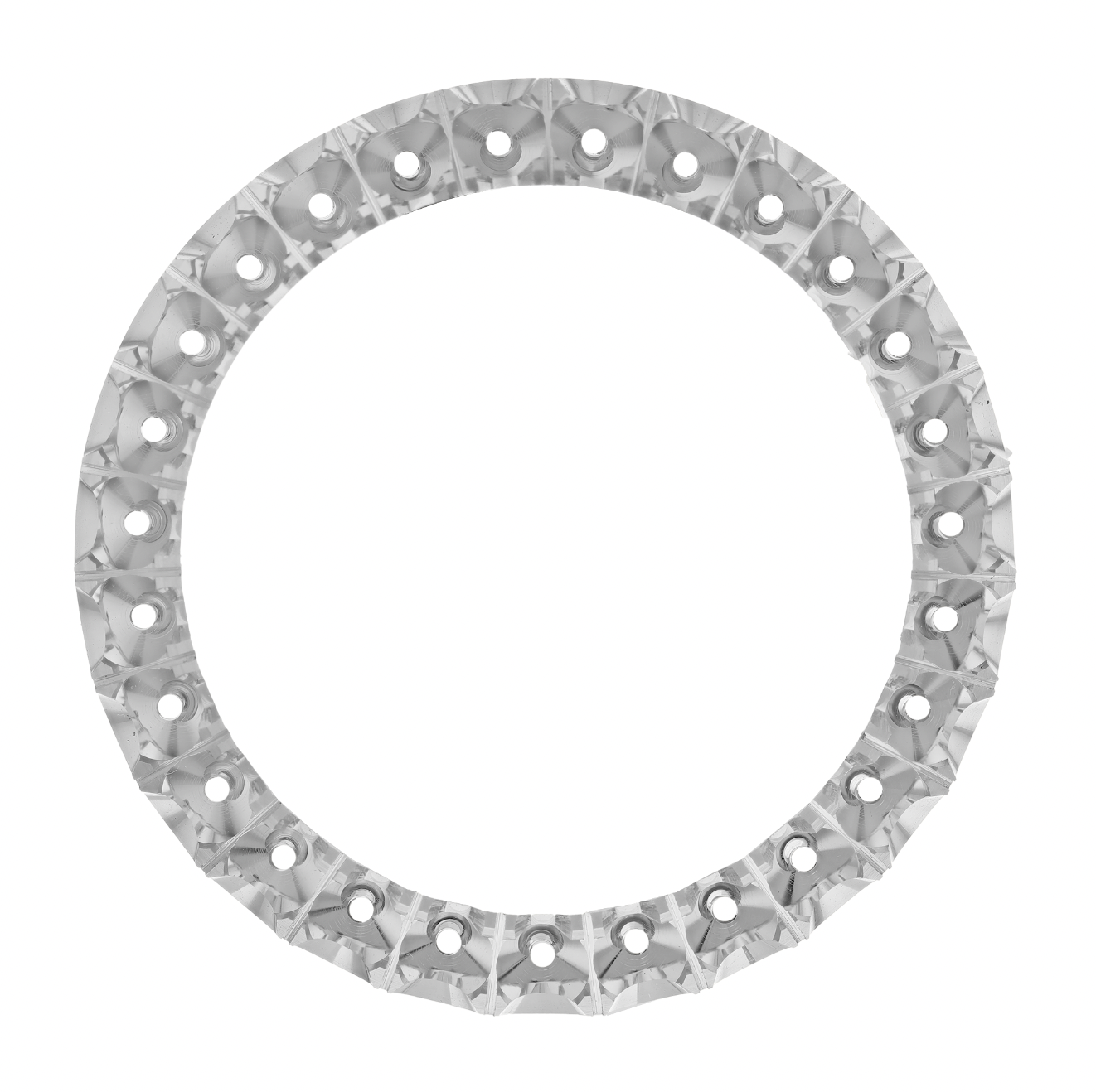 36mm Custom 6.5ct Diamond Bezel  14K White Gold U-Shape / H/I-SI2