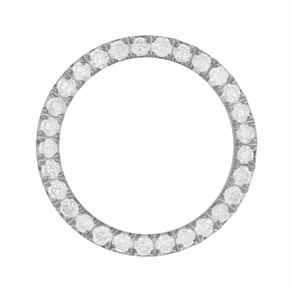 31mm Custom 2.9ct Diamond Bezel Alloy U-Shape / I/J-I Eye Clear