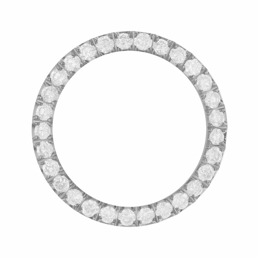 31mm Custom 2.9ct Diamond Bezel Alloy U-Shape / I/J-I Eye Clear