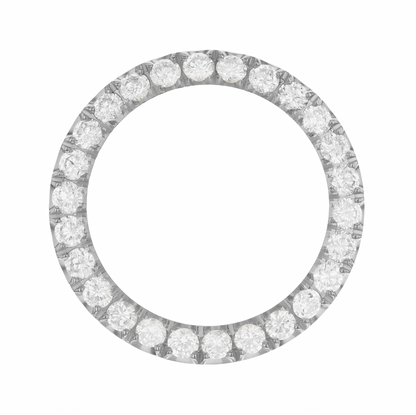 31mm Custom 3.9ct Diamond Bezel  Alloy U-Shape / I/J-I Eye Clear