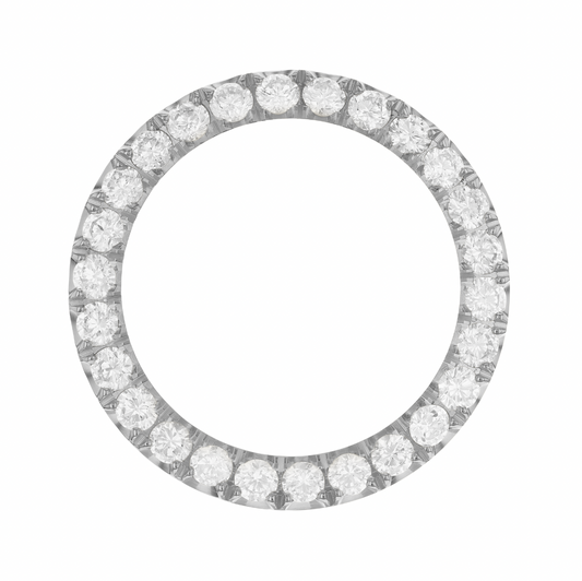 31mm Custom 3.9ct Diamond Bezel  Alloy U-Shape / I/J-I Eye Clear