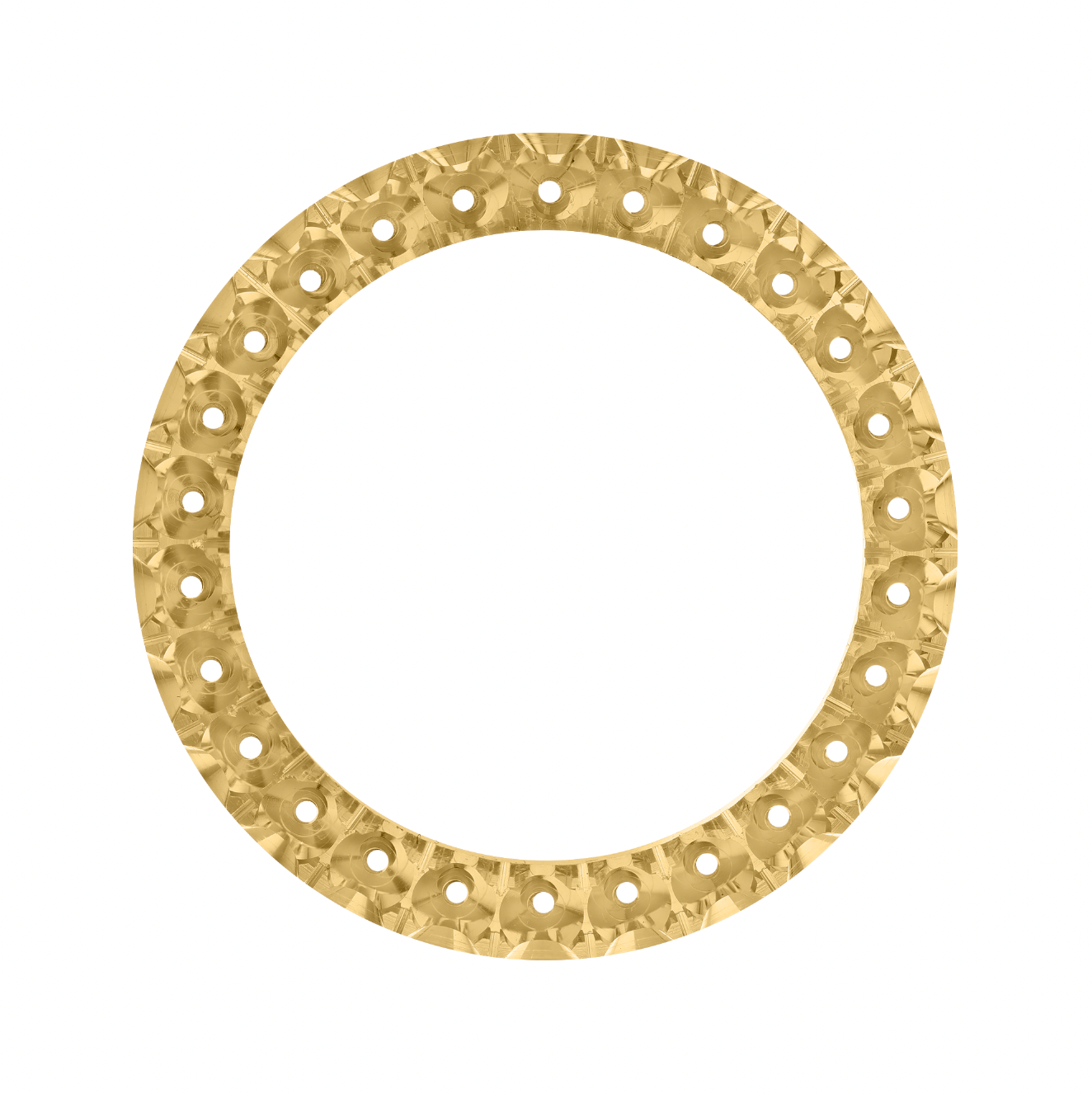 31mm Custom 3.9ct Diamond Bezel  14K Yellow Gold U-Shape / H/I-SI2