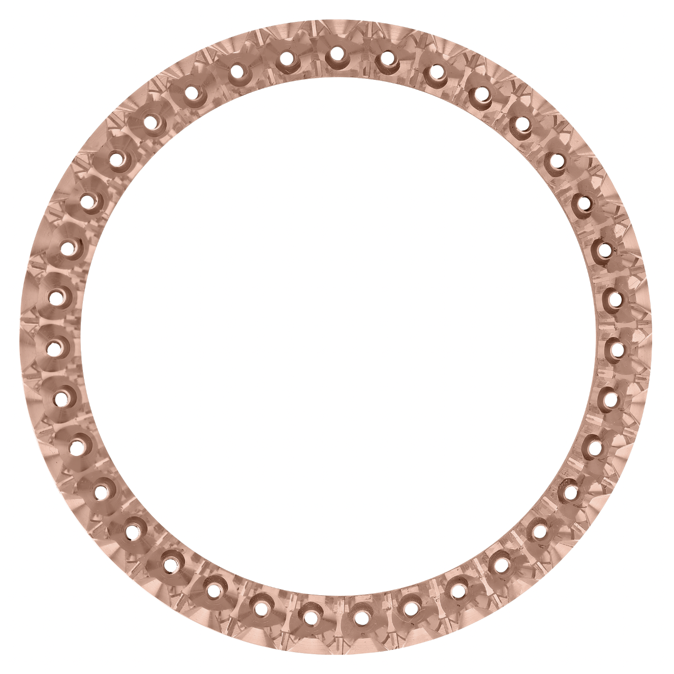 41mm Custom 4.2ct Diamond Bezel  14K Rose Gold U-Shape / H/I-SI2