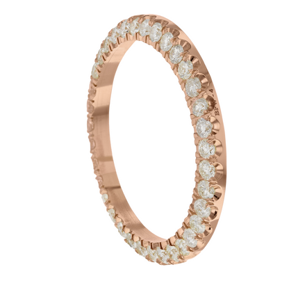 41mm Custom 4.2ct Diamond Bezel  14K Rose Gold U-Shape / H/I-SI2