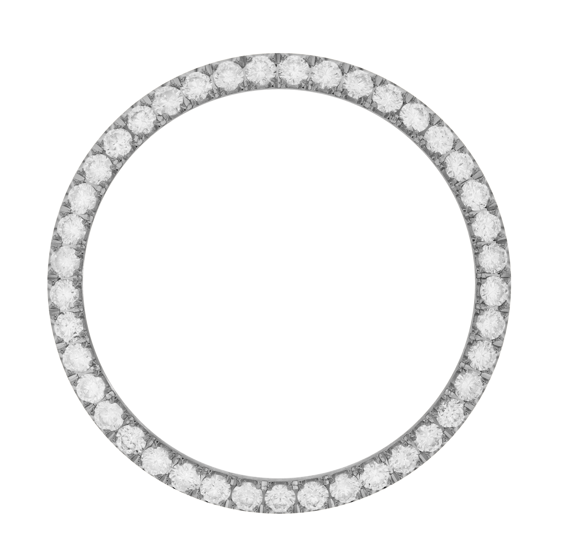 41mm Custom 2.9ct Diamond Bezel  Alloy U-Shape / I/J-I Eye Clear