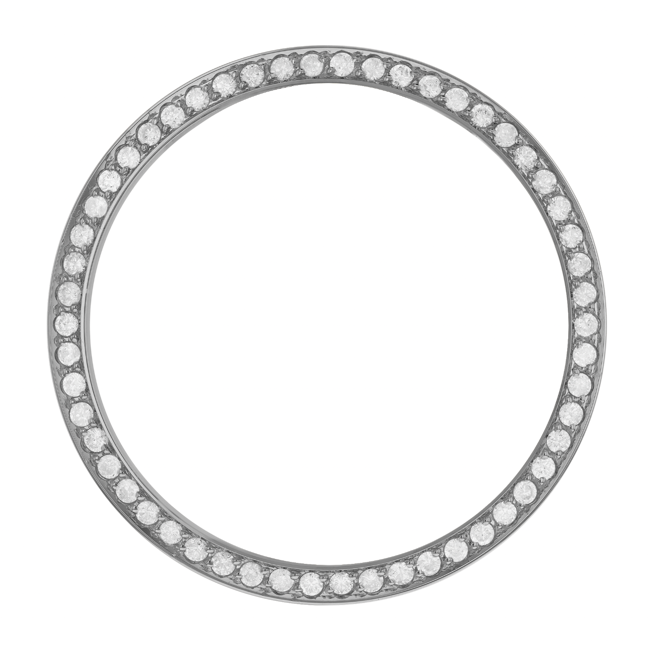 34mm Custom 1.1ct Diamond Bezel 14K White Gold
