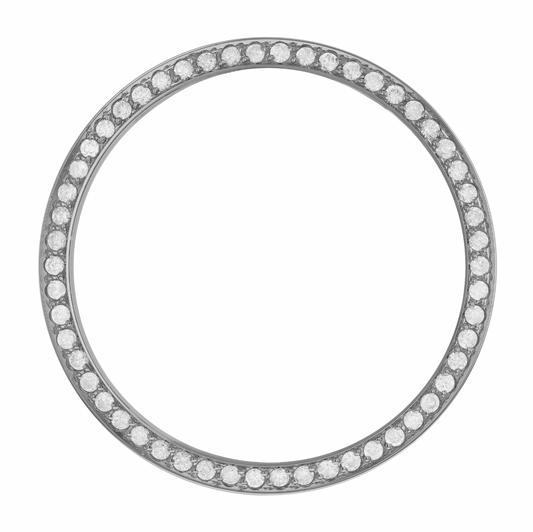 34mm Custom 1.1ct Diamond Bezel 14K White Gold