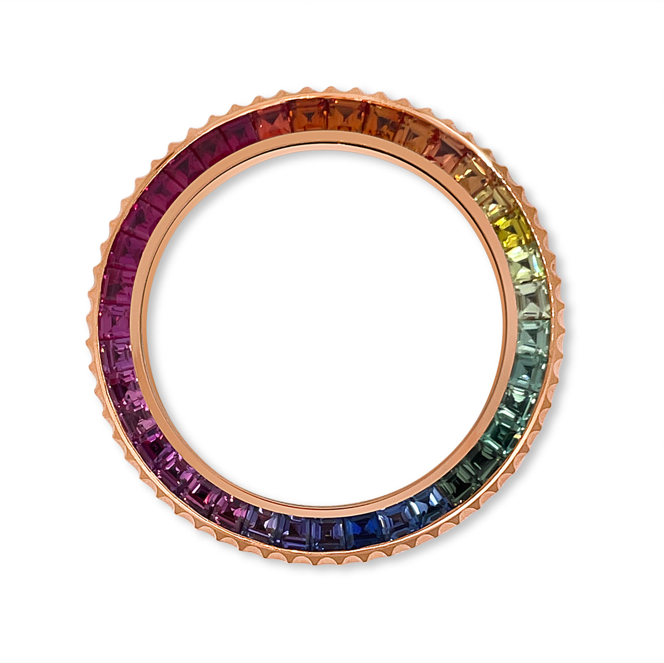 36mm Custom Rainbow Bezel - Fluted